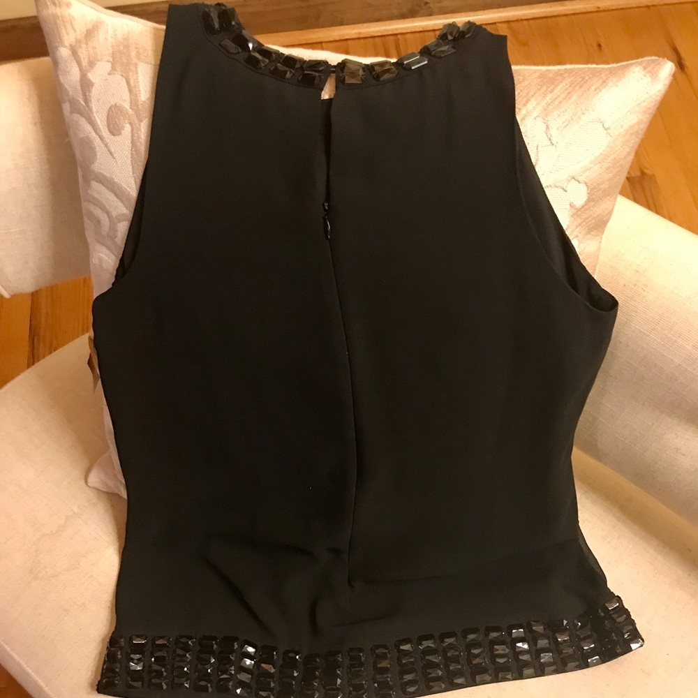 NWT INC beaded top. Sheer, lined, keyhole back - Picture 2 of 4